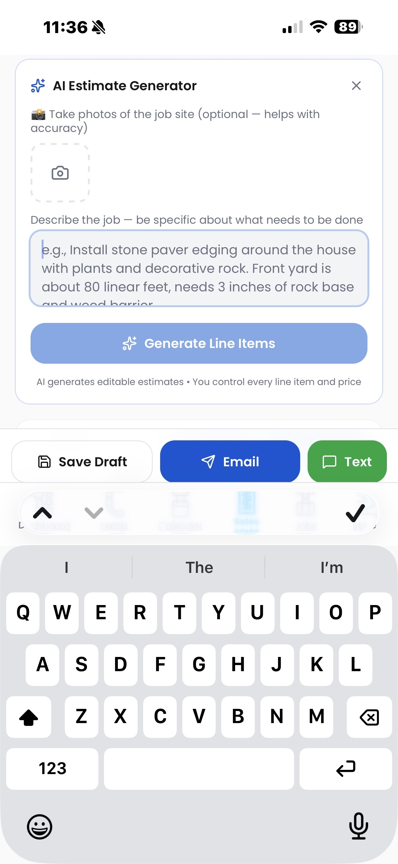 Smart measure tools for contractors